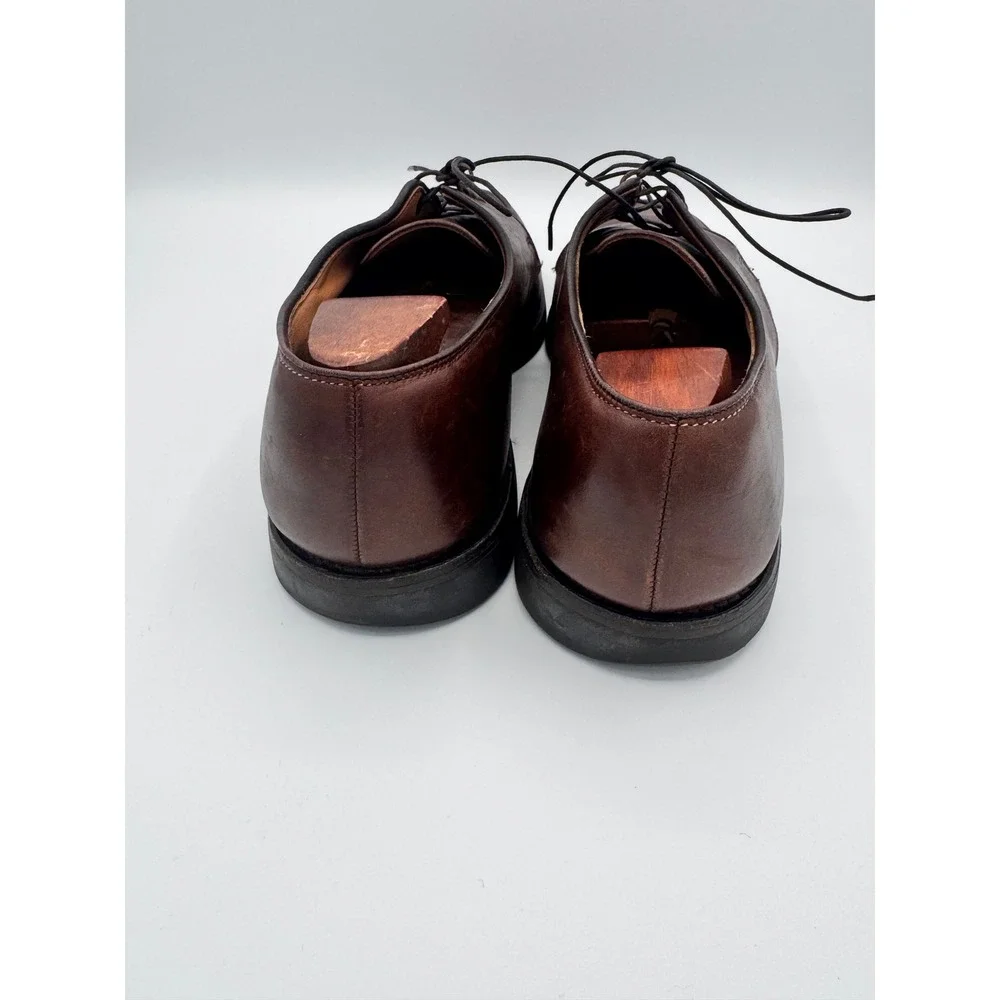 Allen Edmonds Kennett Brown Leather Split Toe Derby Shoes Mens 10.5 D 9564
